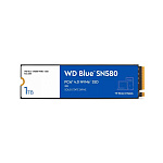 1000718976 Твердотельный накопитель/ WD SSD Blue SN580 NVMe, 1000GB, M.2(22x80mm), NVMe, PCIe 3.0 x4, 3D TLC, R/W 3500/3000MB/s, IOPs 460 000/450 000, TBW 600,
