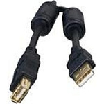 1387113 Bion Кабель удлинительный USB 2.0 A-A (m-f), позолоченные контакты, ферритовые кольца, 1.8м, черный [BXP-CCF-USB2-AMAF-018]