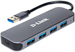 1382682 Разветвитель USB 3.0 D-Link DUB-1341 4порт. черный (DUB-1341/C1A)