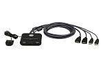 1000674465 Переключатель/ 2-Port USB FHD HDMI Cable KVM Switch