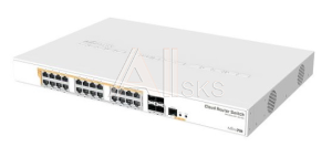 CRS328-24P-4S+RM Маршрутизатор MIKROTIK Cloud Router Switch 328-24P-4S+RM with 800 MHz CPU, 512MB RAM, 24xGigabit LAN (all PoE-out), 4xSFP+ cages, RouterOS L5 or SwitchOS (dual boot