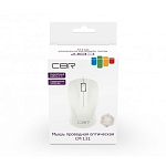 1793255 CBR CM 131 White, Мышь проводная, оптическая, USB, 1200 dpi, 3 кнопки и колесо прокрутки, ABS-пластик, длина кабеля 2 м, цвет белый