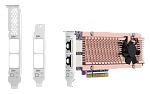 1000693072 Карта расширения QNAP Карта расширения/ QM2-2P410G2T 2x M.2 22110/2280 NVMe SSD expansion card. PCIe Gen4 x 8 interface, 2 x 10 GbE BASE-T ports.