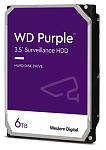 Жесткий диск WD Western Digital Purple HDD 3.5" SATA 6Tb, IntelliPower, 256MB buffer (DV-Digital Video), CMR, WD64PURZ, 1 year