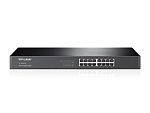 Коммутатор TP-Link TL-SG1016, 16-портовый гигабитный , 16 портов RJ45 10/100/1000 Мбит/с, 1U 19-дюймовый монтируемый в стойку стальной корпус