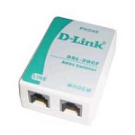 164163 D-Link DSL-30CF/RS Сплиттер ADSL2+ Annex A c телефонным кабелем 12 см