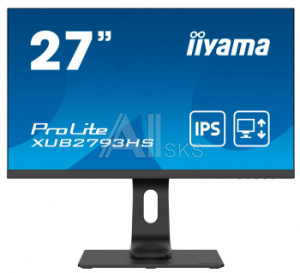 1656982 Монитор Iiyama 27" ProLite XUB2793HS-B4 черный IPS LED 4ms 16:9 HDMI M/M матовая HAS Pivot 1000:1 300cd 178гр/178гр 1920x1080 D-Sub DisplayPort FHD 6.