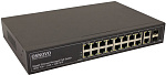 1000634322 Коммутатор/ OSNOVO Управляемый L2 PoE коммутатор Gigabit Ethernet на 16 RJ45 PoE + 2 x RJ45 + 2 GE SFP портов, до 30W на порт, суммарно до 300W