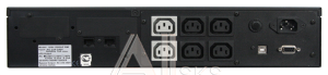KIN-1000AP RM ИБП POWERCOM King Pro RM, Line-Interactive, 1000VA/800W, Rack mount 1U, 5*IEC320-C13 (1 surge & 4 batt), USB, LCD, black (1152593)