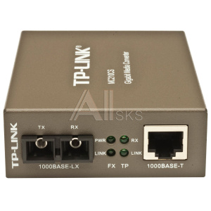 1000248869 Коммутатор TP-Link Конвертер/ 1000Mbps RJ45 to 1000Mbps single-mode SC fiber Converter, Full-duplex,up to 15Km, switching power adapter, chassis mountable