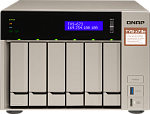 1000469301 Сетевое хранилище без дисков SMB QNAP TVS-673e-8G NAS, 6-tray w/o HDD, 2xM.2 SSD Slot, 2xHDMI-port. Quad-сore AMD quad-core 2.1 GHz up to 3.4 GHz ,