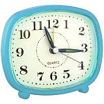 1863814 Perfeo Quartz часы-будильник "PF-TC-005", прямоугольные 10*8,5 см, синие