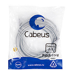 1524270 Cabeus PC-UTP-RJ45-Cat.6a-10m-LSZH Патч-корд UTP, категория 6a, 10G, неэкранированный, LSZH, 10 м, серый