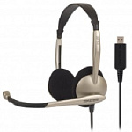 1305516 KOSS CS-100 USB {гарнитура,дуговые,част,д30\16Гц,импеданс 32 Ом,чувствительность 91 дБ миниразъем, шнур 2,4м}