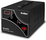 1000459350 Стабилизатор SVEN VR-A2000, релейный, 2000Ва, 1200вт, 140-275в, 2 евророзетки, черный, габариты 250 ? 165 ? 189мм, 4.58кг. Stabilizer SVEN VR-A2000,