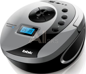 1015881 Аудиомагнитола BBK BS10BT черный/серый 4Вт/MP3/FM(dig)/USB/BT/microSD