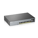 GS1350-12HP-EU0101F Коммутатор Zyxel Networks Smart L2 PoE+ для IP-видеокамер Zyxel NebulaFlex Pro GS1350-12HP, rack 19", 10xGE (8xPoE+), 2xSFP, бюджет PoE 130 Вт, питание до 250м, авто