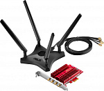 1537529 Сетевой адаптер WiFi Asus PCE-AC88 AC3100 PCI Express x1 (ант.внеш.съем) 4ант. (упак.:1шт)