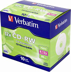 551596 Диск CD-RW Verbatim 700Mb 12x Jewel case (10шт) (43148)