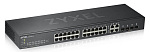 GS1920-24V2-EU0101F Коммутатор Zyxel Networks Smart L2 Zyxel NebulaFlex GS1920-24v2, rack 19", 24xGE, 4xCombo (SFP/RJ-45), бесшумный (без вентилятора)
