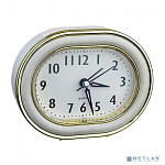 Perfeo Quartz часы-будильник "PF-TC-017", овальные 10,5*12,5 см, подсветка, хаки