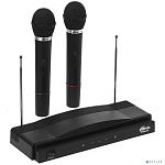 RITMIX RWM-210 {2 микрофона: 87.5 МГц - 92 МГц; раб. частоты: 100 Гц - 10 000 Гц;Чувств.: -30 дБ +/-3 дБ; пит. системы: AC 220 в / 500 мА}