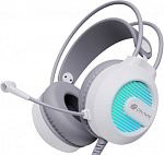 Наушники с микрофоном Оклик HS-L300G белый 2.2м мониторные оголовье (1796952)
