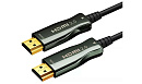 138752 Кабель HDMI Wize [AOC-HM-HM-25M] оптический, 25 м, 4K/60HZ 4:4:4, v.2.0, ARC, 19M/19M, HDCP 2.2, Ethernet, черный, коробка