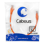 11051989 Cabeus PC-UTP-RJ45-Cat.5e-0.3m-OR-LSZH Патч-корд U/UTP, категория 5е, 2xRJ45/8p8c, неэкранированный, оранжевый, LSZH, 0.3м