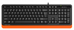 1530190 Клавиатура A4Tech Fstyler FKS10 черный/оранжевый USB