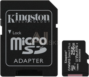 1380026 Карта памяти MICRO SDXC 256GB UHS-I W/ADAPTER SDCS2/256GB KINGSTON