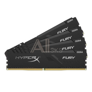 1281455 Модуль памяти KINGSTON Fury Gaming DDR4 Общий объём памяти 16Гб Module capacity 4Гб Количество 4 3000 МГц Множитель частоты шины 15 1.35 В черный HX43