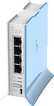 RB941-2nD-TC MikroTik hAP lite with 650MHz CPU, 32MB RAM, 4xLAN, built-in 2.4Ghz 802.11b/g/n 2x2 two chain wireless with integrated antennas, RouterOS L4, tower ca
