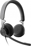 1882551 Наушники с микрофоном Logitech Zone Wired UC черный матовый 1.9м накладные USB оголовье (981-000875)
