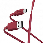 1402350 Кабель Hama 00187227 USB (m)-micro USB (m) 1м красный плоский