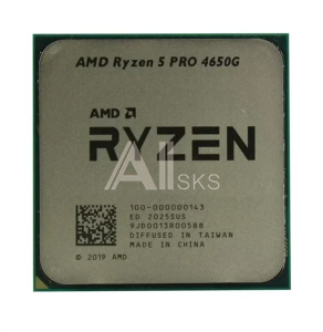 100-000000143 CPU AMD Ryzen 5 PRO 4650G, 6/12, 3.7-4.2GHz, 384KB/3MB/8MB, AM4, 65W, Radeon, OEM, 1 year