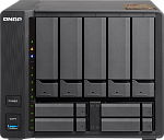 1000507622 Сетевое хранилище без дисков SMB QNAP TS-963X-8G 9-Bay NAS, AMD GX-420MC 4-core 2.0GHz, 8 GB DDR3L (1x 8 GB) up to 16 GB (2 x 8 GB), 5 x 3.5" and 4 x
