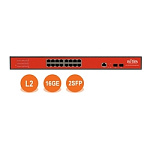 7212513323 WI-MS318GF, Коммутатор управляемый L2, порты 16 100/1000Base-TX + 2 SFP