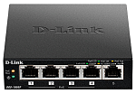 DGS-1005P/A1A Коммутатор D-LINK Неуправляемый PoE-коммутатор, 5x1000Base-T (4x1000Base-T PoE), PoE-бюджет 60 Вт, корпус металл