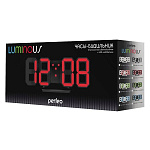 1641340 Perfeo LED часы-будильник "LUMINOUS", черный корпус / зелёная подсветка (PF-663)