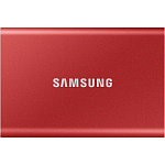1000689217 Внешние HDD и SSD/ Samsung External SSD T7, 2000GB, Type-C, USB 3.2 Gen2, R/W 1050/1000MB/s, 85x57x8mm, Metallic Red (12 мес.)