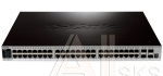 D-Link DGS-3420-52P/B1A, PROJ L3 Managed Switch with 48 10/100/1000Base-T ports and 4 10GBase-X SFP+ ports (48 PoE ports 802.3af/802.3at (30 W), PoE B