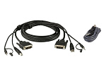 1000621079 Комплект кабелей USB, DVI-D Dual Link для защищенного KVM-переключателя (3м)/ Set Cables 3M for USB DVI-D Dual Link Dual Display Secure KVM Cable