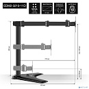 Exegate EX297364RUS Настольная подставка ExeGate EDM2-3210-11D (для для двух мониторов 15"-32", VESA 75x75, 100x100, макс. нагрузка на один кронштейн