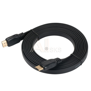 1662478 Harper Кабель HDMI, DCHM-443 (3м, пластиковый корпус коннектора, плоский кабель.)