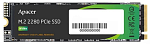 SSD APACER AS2280P4X 512Gb M.2 2280 PCIe Gen3x4, R2100/W1500 Mb/s, 3D NAND, MTBF 1.8M, NVMe, 200TBW, Retail, 3 years (AP512GAS2280P4X-1)