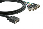 47079 Переходный мониторный кабель VGA (HD15) [92-1105025] Kramer Electronics C-GF/5BM-25 VGA (Розетка) на 5 BNC (Вилки), 75 Ом, 7.6 м