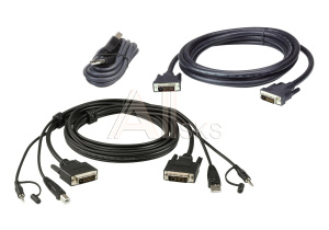1000563576 3M USB DVI-D Dual Link Dual Display Secure KVM Cable kit