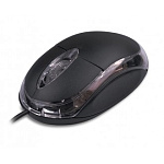 1732476 CBR CM 122 Black, Мышь проводная, оптическая, USB, 1000 dpi, 3 кнопки и колесо прокрутки, длина кабеля 1,3 м, цвет чёрный