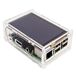 Корпус ACD RA147 Acrylic Case w/ 3.5 inch LCD hole for Raspberry Pi 3 B (вместо верхней крышки - отверстие для LCD дисплея) (494248)